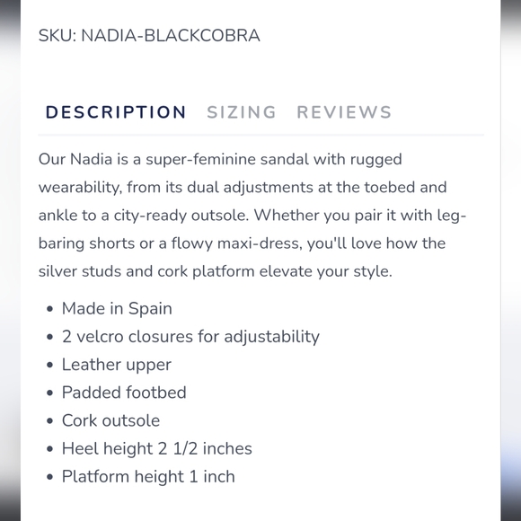 ERIC MICHAEL SIZE 39 US 8.5/9 Nadia Black Cobra Print Piel Natural Wedge Sandal - Picture 14 of 14